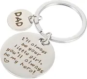 [FRCOLOR] Stainless Steel Keychain Key Holder Creative Father Day present Durable Key Charm Design for Everyday Use for Dad
