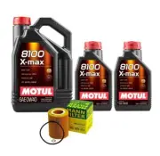 7L Motul 8100 X-MAX 0W-40 Mann Filter Engine Motor Oil Kit For BMW E46 330i 3.0L (for: BMW)