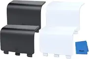 Aosai Battery Cover for Xbox Series X, Xbox Series S Controller, Replacement Battery Back Door Lid for Xbox Core Controller, Batteries Caps Shell Repair Part for Xbox Series X/S (2 Black + 2 White)
