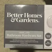 Better Homes & Gardens Cameron 3-Piece Bath Accessory Kit in Chrome, Brand New