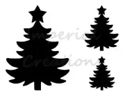 CHRISTMAS TREE With Star Traditional 8.5 x 11 Holiday Stencil Plastic Sheet S40