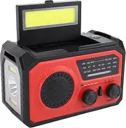 16000mah Hand Crank Emergency Radio with Compass, Power Bank, Speaker for Outdoor, Reading Lamp, FM AM