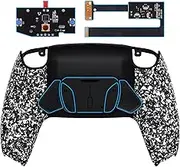 eXtremeRate Textured White Programable RISE4 Remap Kit for PS5 Controller BDM 010 & BDM 020, Upgrade Board & Redesigned Back Shell & 4 Back Buttons for PS5 Controller - Controller NOT Included