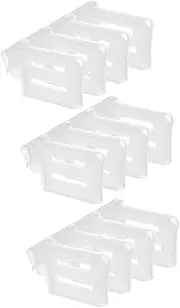 ELAYARD Fridge Organizer Set 12pcs Refrigerator Side Door Clips Divider Boards for Fridge Organisati