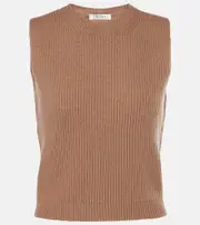 ['S Max Mara] 'S Max Mara Wool sweater vest UK 14 brown