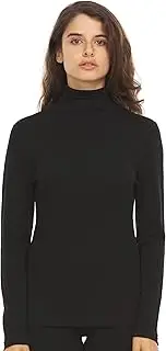 [Minus33 Merino Wool] 100% Merino Wool Womens Long Sleeve Midweight Turtleneck - Warm Sweater - Fold-Over Turtleneck