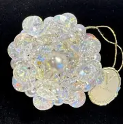 1950s Vendome Aurora Borealis Crystal Brooch New Vintage w/ Tag Retro Hollywood