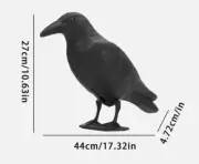 Crow Decoy Fake Black Crow Decoys with Feet Stake Simulation
