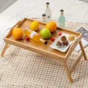 Natural Bamboo Folding Lap Tray Table Desk Bed Tea Food Breakfast Dinner Picnic