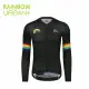 【MONTON】Rainbow黑/藍/白色男款長車衣(男性自行車服飾/長袖車衣/自行車衣)