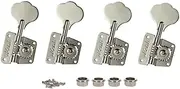 Vintage Right Handed 4R 70s Cloverleaf Bass Tuners Bass Tuning Machine Heads Bass Tuning Keys for Jazz J Bass/Precision P Bass Nickel
