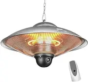 Electric Patio Heater,Hanging Garage Space Heater 2200W Halogen Fire Tube Heating Infrared Heaters for Indoor Outdoor Garden, IPX4 Waterproof Safety