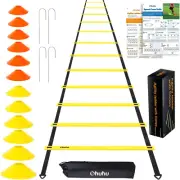 Agility Ladder Speed Training Set: 12 Rung 20Ft Soccer Training Equipment for K
