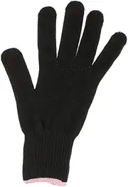kesoto Professional Heat Resistant Glove For Hair Styling Heat Blocking Curling Flat Iron Wand Cotton Black For Both Right Left Hand