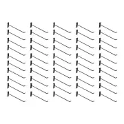 50 PC 12" Gloss Black Long Grid Wall Metal Hooks Display Gridwall PanelsO