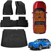 X-CAR 3D All-Weather Floor Mat Boot Liner Carpet for MG ZS EV Electric SUV 2020-2025 Heavy Duty Cargo Trunk Mat Luggage Tray