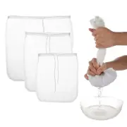 Set of 3 Reusable Nylon Nut Milk Bag Cheesecloth Fine Mesh Cheese Bags Strainer
