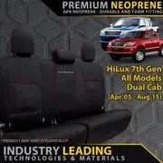 Toyota Hilux 7th Gen Premium Neoprene Rear Row Seat Covers (Made to Order)