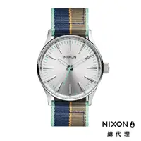 在飛比找蝦皮商城優惠-NIXON 極簡 SENTRY 38 海軍藍 條紋 尼龍錶帶