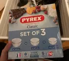 Pyrex 3 Piece Glass Bowl Set — Brand New, Box Unopened