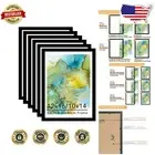 Versatile 12x16 Black Frames Set of 6 with 10x14 Mats for Stylish Wall Decor