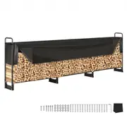 VEVOR 12.7 FT Outdoor Firewood Rack with Cover Firewood Holder 152