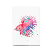 Cute Clown Fish Painting Nursery Sealife Wall Art