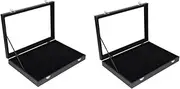 Display Tray 2pcs Badge Storage Box Badge Holder Bracelet Holder Pin Holder Challenge Coin Display Brooch Showcase Pin Display Case Lapel Storage Holder Storage Rack Pu Jewelry/662