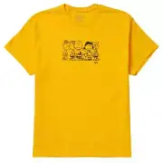 Neff x Peanuts Mens Peanuts Gang Lucy, Charlie, Linus Gold Tee Shirt NWT S