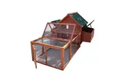 Yes4pets Xl Chicken Coop Rabbit Hutch Ferret Cage Hen Chook Cat Kitten House With Run Small Animal Cages & Hutches