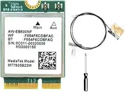 MT7925 WiFi 7 Card+Internal Antennas 5400Mbps M.2 Triple Band 2.4G/5G/6G BT5.3 WiFi Card Adapter for Win10/Win11 Linux