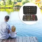40Pcs Fishing Lure Fish Fly Bait Assortment Set Kit With Waterproof Box For EO