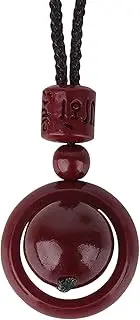 [Chiorgone] Cinnabar Six Syllable Mantra Rotating Pendant Necklace – Feng Shui Amulet for Protection, Good Luck, and Prosperity, Unique Gift for Positive Energy., One Size, cinnabar, No Gemstone