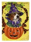 Caroline's Treasures PPP3015CHF Beagle Halloweenie House Flag Large Porch Sle...