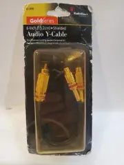 6" RCA Y Adapter 1 RCA Male Plug To 2 RCA Female.Shielded And Gold Plated.