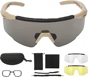 FILFEEL Shooting Goggles Eye Protection Goggles Military Goggles for Riding, Skiing - Prevent Fogging Protection with Myopic Frame