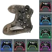 Vomeko Wireless Game Controller, PC Gamepad Joystick, Bluetooth RGB Backlit Remote Gamepad Joystick for PC TV Switch PS3 Plug and Play Gamepad