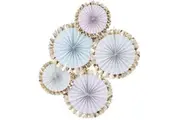 GingerRay: Gold Foiled Pastel Paper Fan Decorations