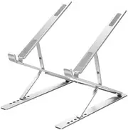 Dogfish Laptop Stand, Ergonomic Aluminum Laptop Riser for Desk, Computer Stand 7+9-Step Height Adjustable, Foldable Notebook Stand Compatible with All 10-17"Laptops