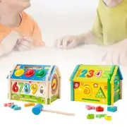 Activity Cube Shape Sorter Box Wood Shape Sorter House Shape Sorting Cube for