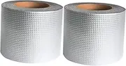 Mobestech Sealant Tape 2 Rolls White Black Duct Tape for Gutter Sealant Roof Leak Repair