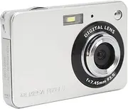 4K Digital Camera for Teens, Portable Compact Camera with 48MP HD 2.7 Inch TFT Screen 8X Zoom Autofocus Anti Shake, Digital Camera for Travel Photography Vlogging Silver