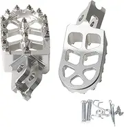 Dirt Bike Foot Pegs for HON&DA CRF250R CRF450R CRF 250 450 R CRF 250R 2016 Motorcycle Accessories Footrest Footpegs Foot Pegs Pedal Plate Foot Rests (Color : Silver)