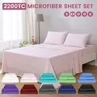 2200TC Hotel Ultra Soft Fitted Sheet Pillowcase Set Single/KS/Double/Queen/King