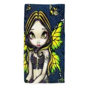 Cute Art Bumblebee Tattoo on Butterfly Fairy Beach Towels Medium Large Extra Large