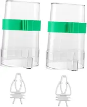 BUGUUYO Convenient Bird Feeders for Parrots 2 Vegetable Holders 2 Waterers Plastic Bird Cage Accessories