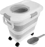 45 Lbs Dog Food Storage Container Handle Design Large Capacity Collapsible Pet Food Container Keep Fresh Multipurpose Airtight Cat Food Container for Home Travel