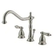 Kingston Brass GKS199.AL Heritage 1.2 GPM Widespread Bathroom - Nickel