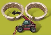 Manitou kit of 2 axle bracket bushings ref 477538 for telehandlers MT1840 1740 1