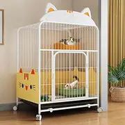 Cat Cage Indoor Cat Enclosures Metal Cat Playpen Kennels Pet Crate with Extra Large Hammock for 1-2 Cats